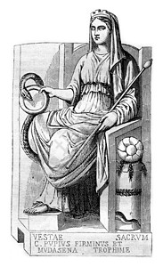 灶王爷维斯塔 贝克女神 古代雕刻背景