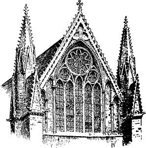 圣母升天大教堂林肯圣圣母玛利亚的林肯大教堂 文塔格插画