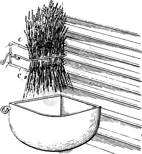 Hay Rack 古董插图图片