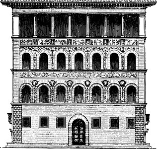 佛罗伦萨宫殿的高达尼宫较小型复古 e图片