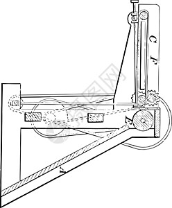 印刷机进纸器复古插画背景图片
