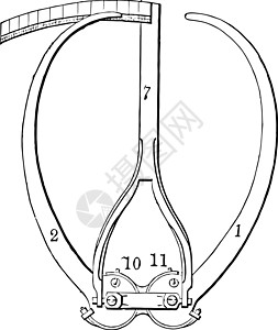 机械校准古典插图背景图片