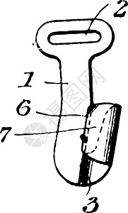 加固 Clasp 古董插图图片