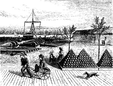 船坞码头 旧式插图图片