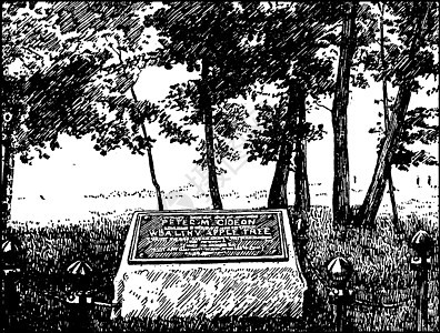 彼得 M  吉迪恩纪念碑和富贵苹果复古点检背景图片