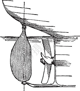 平衡舵 旧式插图图片