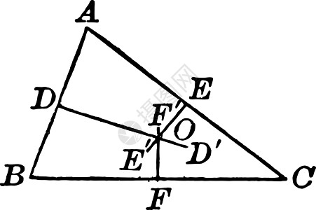三角形复古插图的外心图片