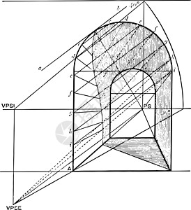 Archway陈年插图的阴影背景图片