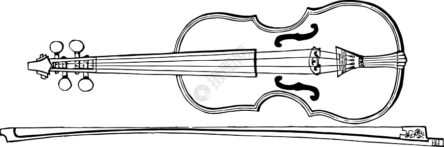 小提琴和插图图片