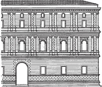 在雕刻的 Giraud 宫立面图片