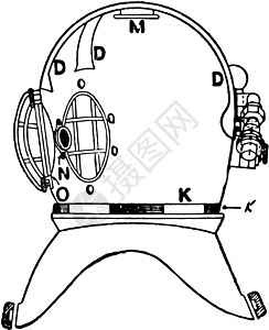 潜水螺旋( 沉积) 旧式插图背景图片