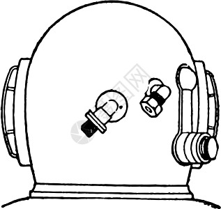 潜水螺旋( 背) 旧式插图背景图片