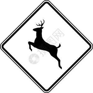 黑色和白色鹿插图背景图片