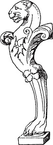 Roman Table支持房子 古代雕刻图片