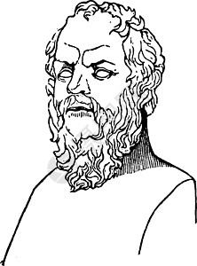 苏格拉底 古代插图艺术黑色绘画哲学家雕刻白色创始人哲学图片
