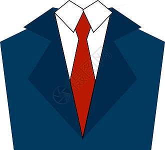 蓝人西装 插图 白背景的矢量衣服工作商务男人男性套装成人艺术领带经理图片