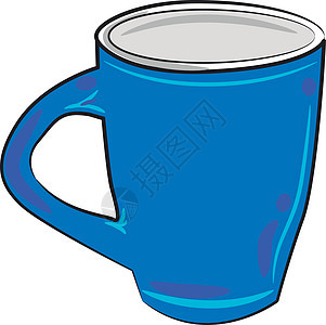 蓝色玻璃杯或杯子矢量或彩色图案背景图片