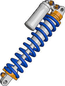 自行车悬架矢量或彩色插图的工作和使用图片