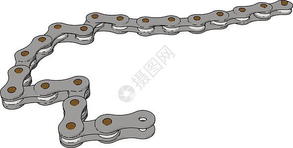 自行车链条对象矢量或颜色它制作图案背景图片