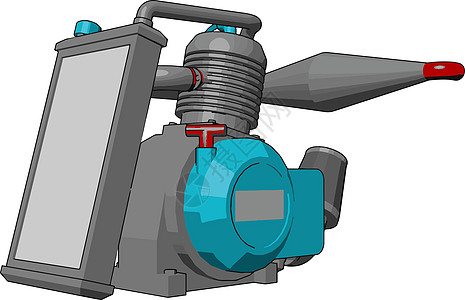 泵操作式喷雾器矢量或颜色说明农场插图喷涂操作绘画农业图片