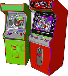 常见的视频游戏矢量或彩色图案背景图片