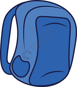 蓝色背包矢量或颜色插图背景图片