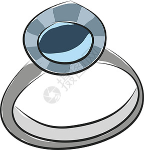 用于浪漫求婚矢量或彩色插图的钻石戒指男朋友女性夫妻男人结婚婚姻惊喜婚礼庆典订婚图片