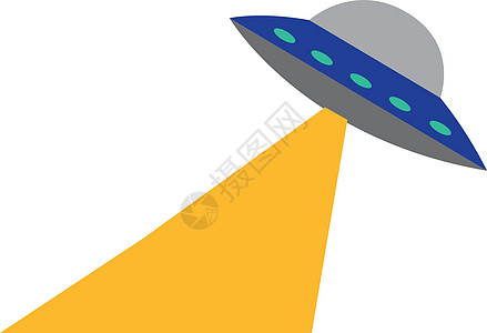 圆顶形成外星航天器 称为UFO矢量颜色d图片