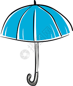 蓝色雨伞的插图背景图片