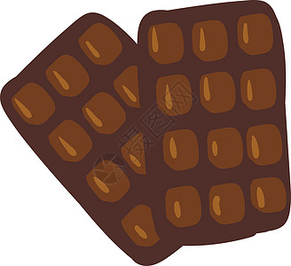 巧克力栏矢量或颜色插图图片