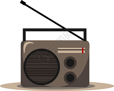 FM电台音频播放器矢量或彩色插图的剪贴板图片
