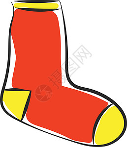 显示红色袜子矢量或颜色的一对红色袜子的剪贴板图片