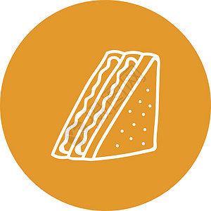 褐色背景矢量之上白色三明治的折叠图片