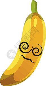 白色背景的脊灰香蕉插图矢量图片