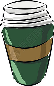 咖啡容器 矢量或颜色插图图片