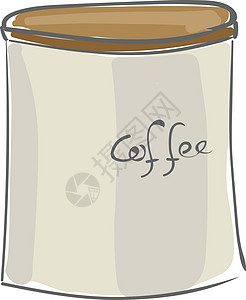 阿尔卑斯冰咖啡咖啡容器 矢量或颜色说明设计图片