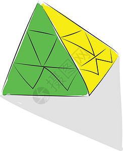 魔方金字塔矢量或彩色插图图片