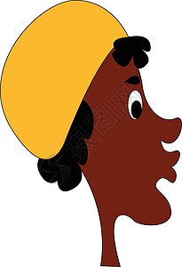 黄色帽子矢量或彩色插图图片