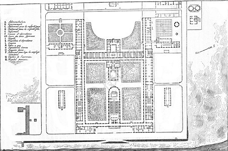 医院的计划 古代雕刻背景图片