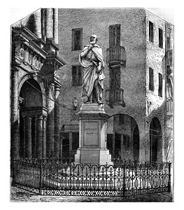维琴扎的Palladio和Ja Basilica女神像 古典图片