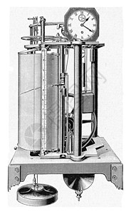 自动潮汐计 旧式刻字图片
