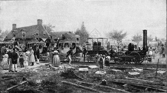 建造的第一线列车启程图片