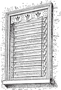 Jalousie窗口 古代雕刻图片