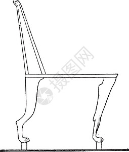 靠背椅复古雕刻背景图片