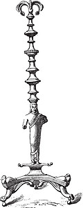 古代雕刻的雕刻烛台白色灯台平衡塑像艺术品艺术历史性金属历史图片