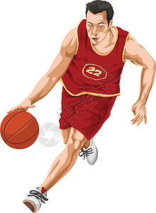 篮球运动员的矢量运动跑步游戏球衣插图圆形冠军联盟白色训练图片