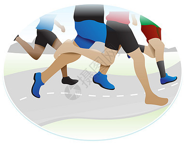 运行图例慢跑艺术品慢跑者赛跑者绘画白色行动跑步训练闲暇图片