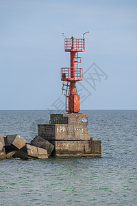 的海门灯塔码头舰队建筑学港口货物地标灯塔建筑船运旅行图片