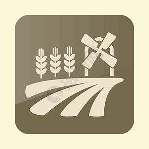 带风车和麦穗的田野 ico乡村面包谷物收成面包师农场面粉小麦粮食场地图片