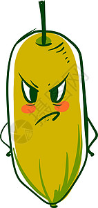 愤怒的咖喱 插图 白色背景的矢量图片